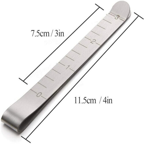 Clip d'ourlet en acier inoxydable, règle de mesure de Clip de 2