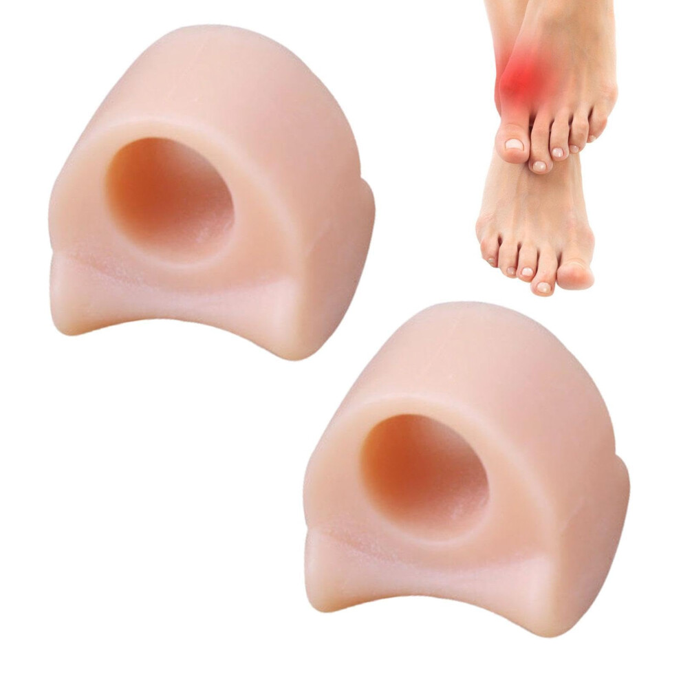 2 Pieces Big Toe Alignment, Silicone Hammer Toe Reliever, Corrector for Men  Women, Bunions, Overlapping Toes, Skin Color