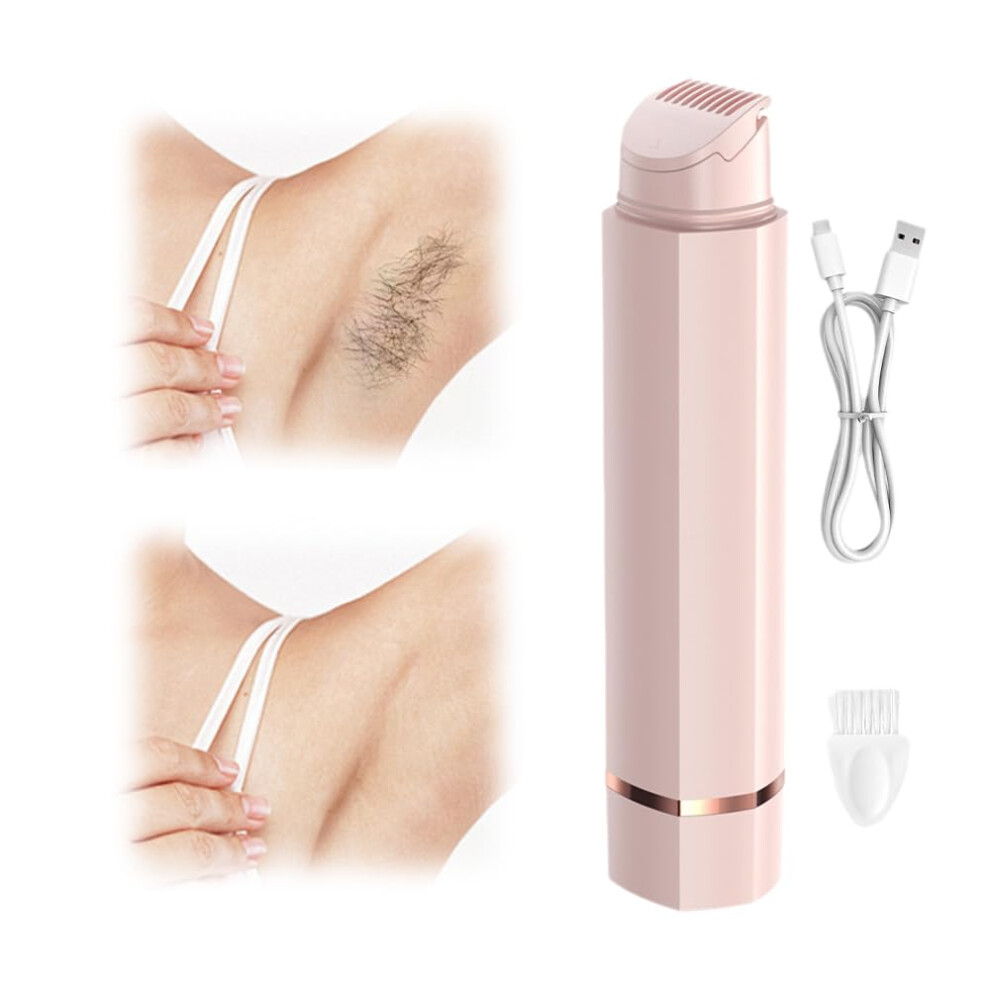 Pink Women's Shaver, Intimate Shaver, 2In1 Wet/Dry Razor, Dualend Trimmer (Pink)