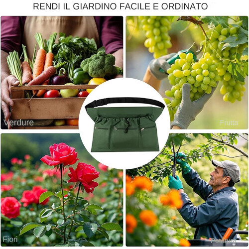 Work Apron Greembiule Gardening Harvesting Cape Drawstring Bag Kitchen Barbecue Apron Fruit Storage 2