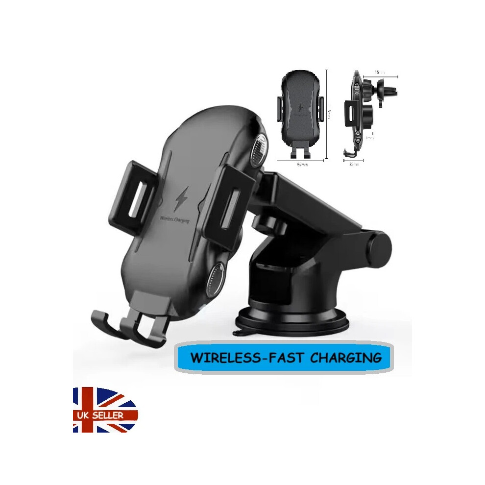 Wireless Fast Charge Car Phone Holder Universal Windscreen Dashboard Air Vent 5747639841608