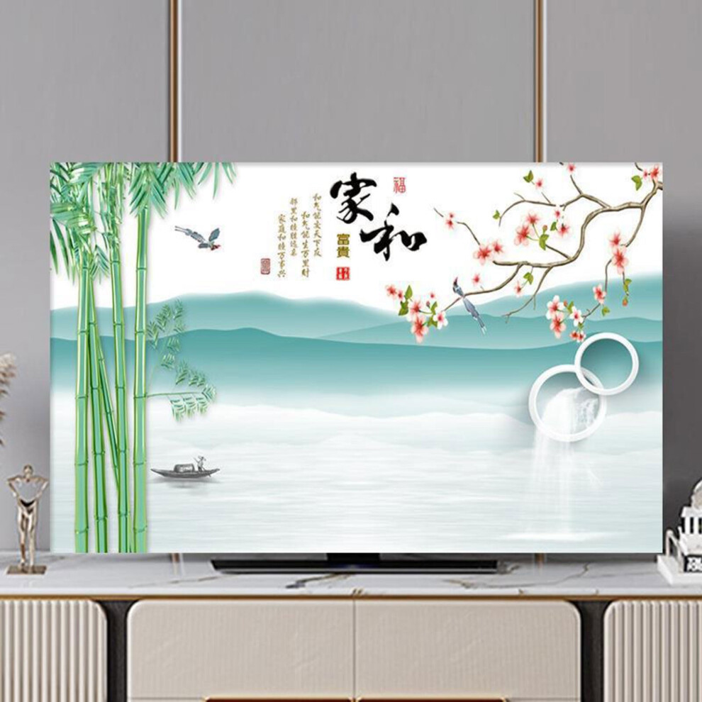Landscape Painting Tv Cover 3280 Inch Elastic Dust Cover, Chinese Style Pattern, Tv Screen Protection, Color12 9347817298437