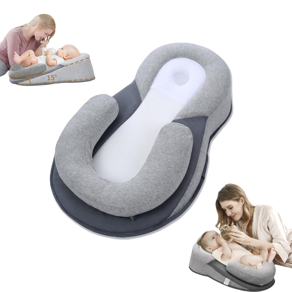 Anti Reflux Pillow Baby Nursing Pillow For Breastfeeding Reduce Spitting Up Portable And Washable For Newborns