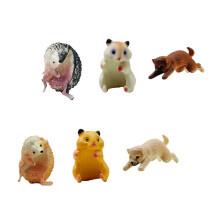 6 Pieces Cup Rim Markers Animal Design Hamster Figures Decorative Tea Cup Hangers Decorations for Coffee Lovers and Collectors