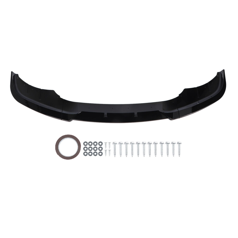Weathering Resistance Bumper Lip Spoiler, Front Splitter Body Kit Featuring Stable Install And Dur Abs Plastic, Sporty Front Bumper Lip For 9190834565866