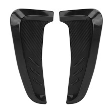 Embellecedor universal para rejilla de ventilación lateral del coche, rejilla de entrada de aire de goma de alta dureza con acabado negro brillante,