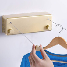 Heavy Duty Retractable Clothesline, Waterproof & Rustproof Stainless Steel Wall Mounted Adjustable Rope for All Spaces