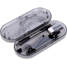 8Pcs/Set Math Geometry Drawing Supplies Including Mechanical Pencil, Ruler, Protractor, Eraser and Professional Math Compass Math Set