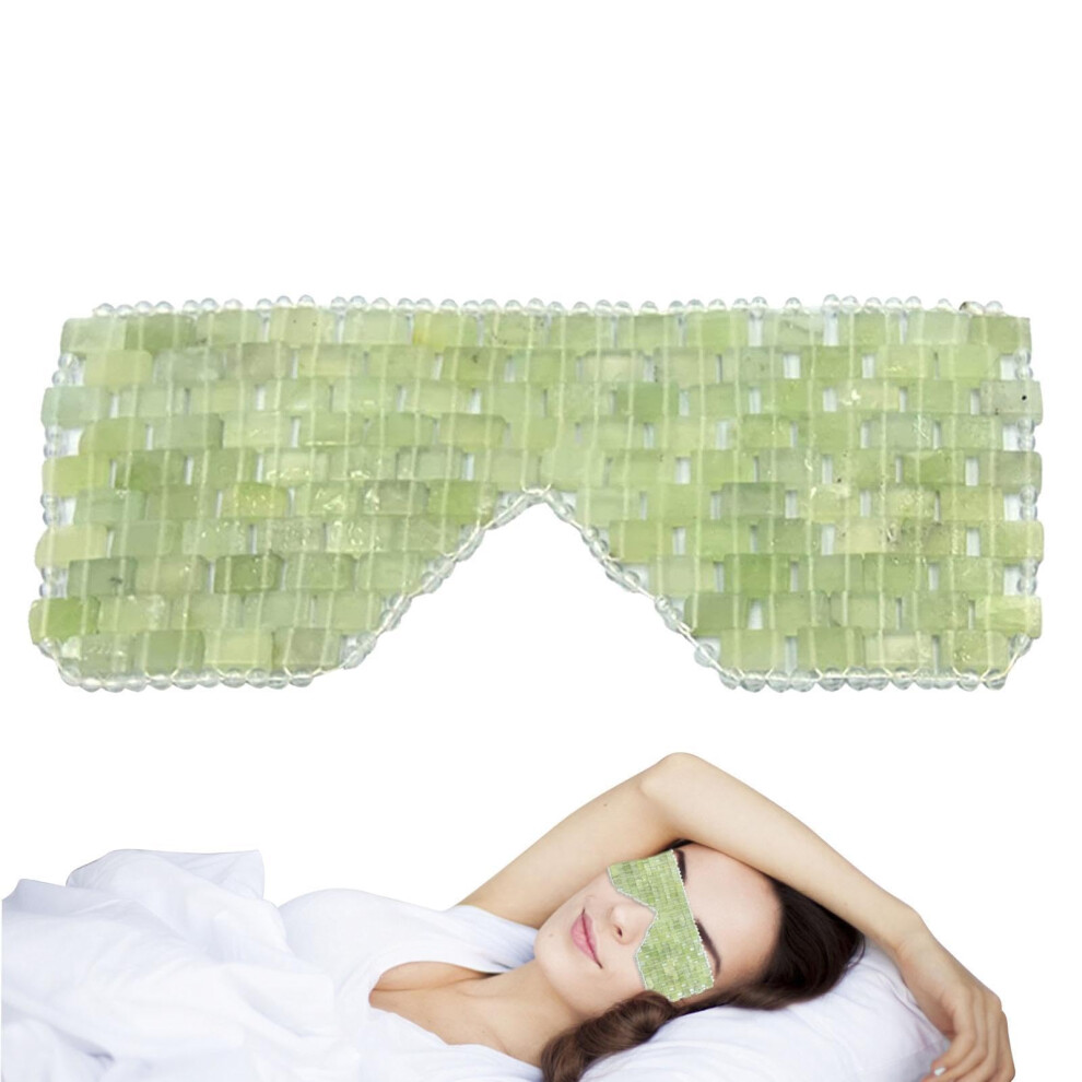 Jade Stone Eye Mask, Jade Eye Patch, Eye Mask, Jade Mask, Reusable Facial Stone Mask, Soothing Mask for Men and Women, Relax Eyes Large