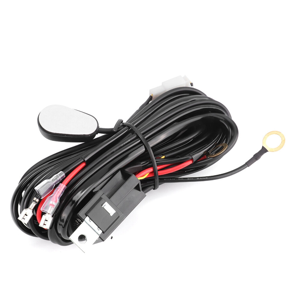 Power Relay Wiring Harness Kit For Led Bars 12V Power Source On Off Switch Universal Fit Blade Fuse Circuit Protection Dual Ing Fixtures Light 9159805545108