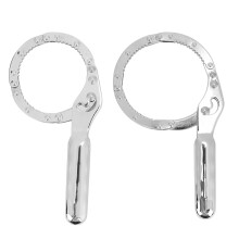 Adjustable Oil Filter Pliers, Oil Filter Removal Tool with Bent Head Design, 30 Degree Angled Jaws for Tight Engine Spaces, Industrial Grade