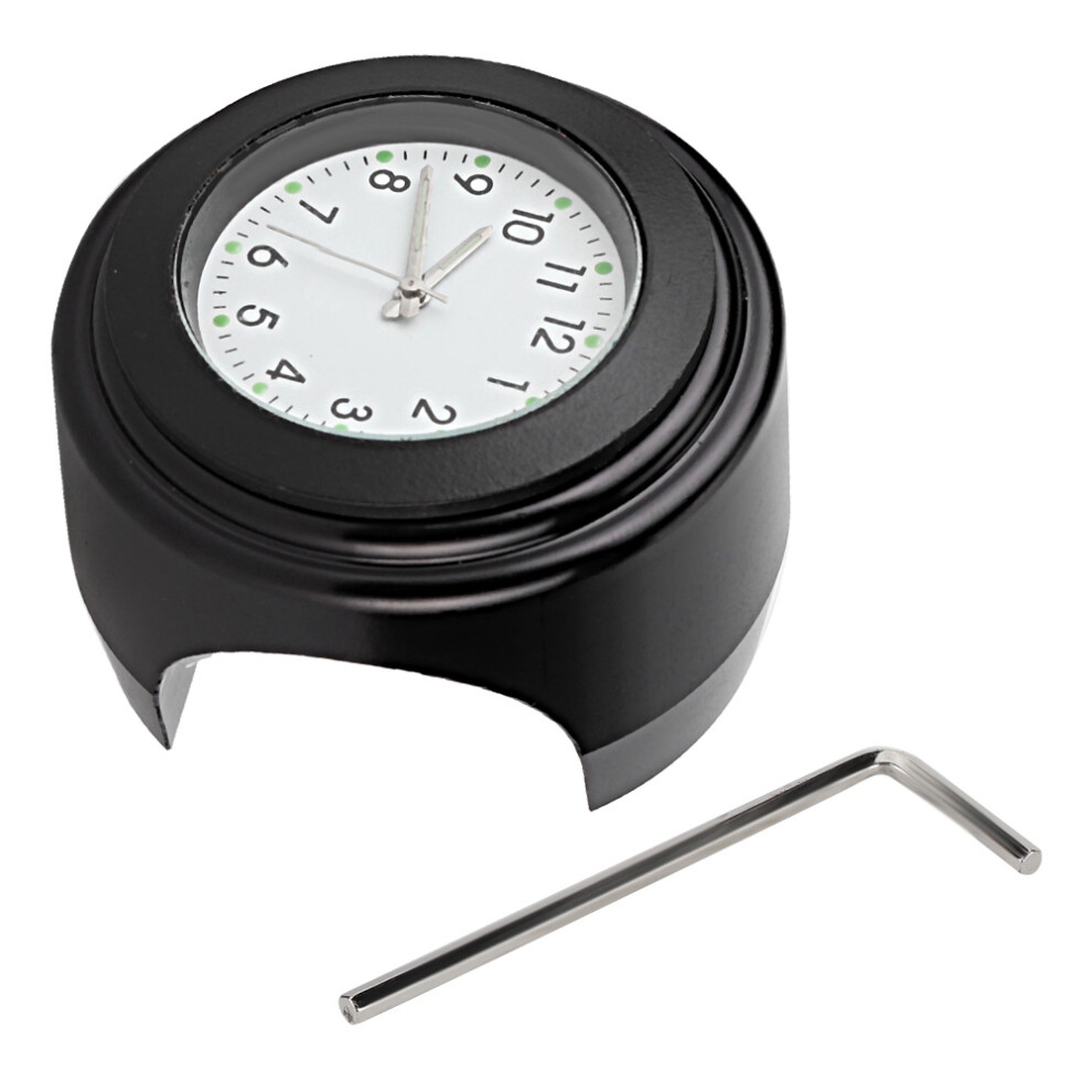 Waterproof Motorcycle Handlebar Clock Aluminum Alloy Time Keeping Dial Shock Resistant Easy To Install Illuminated Glow Marks For Custom Bikes 9464372508525