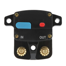 Disjoncteur réarmable automatique 12 V pour autoradio, avec bouton-poussoir de réarmement manuel, protection contre les surtensions et conception