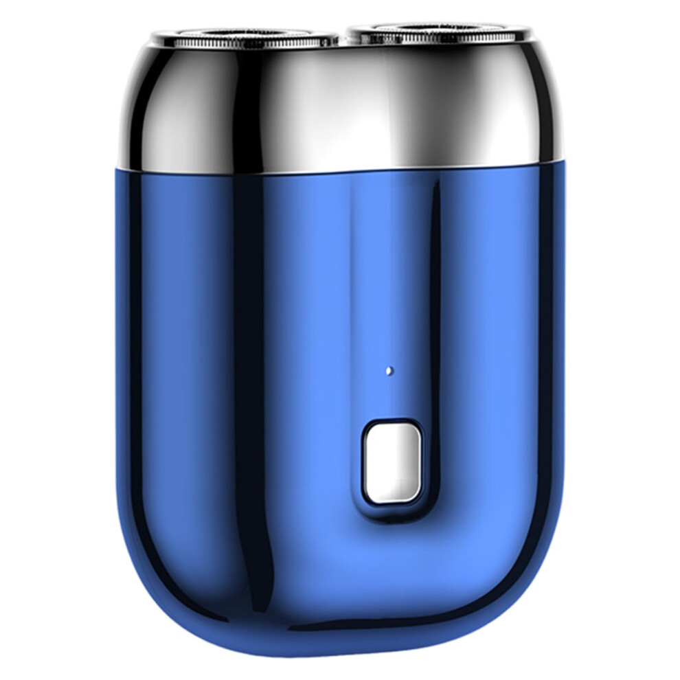 Blue Mini Electric Shaver Typec Rechargeable Ipx6 7500Rpm Lownoise Magnetic Ring Blade Wetdry Travel Clipper
