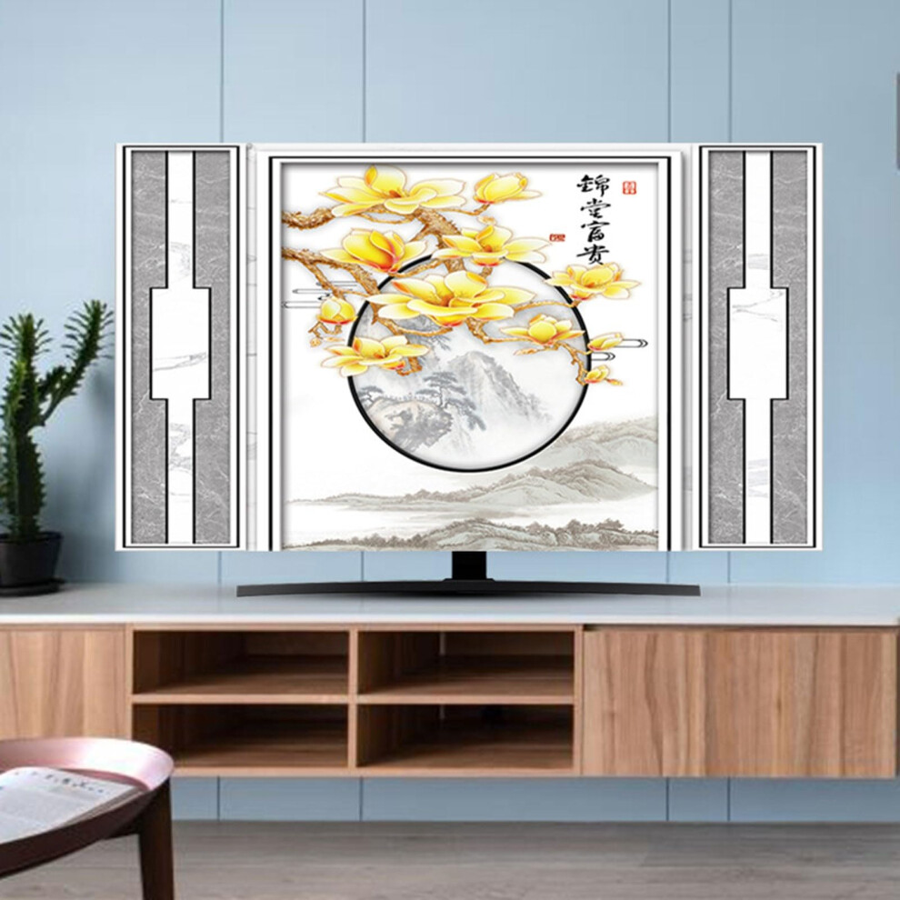 Landscape Painting Tv Cover 3280 Inch Elastic Dust Cover Chinese Style Pattern Stretch Tv Screen Protector Color26 9426802247244