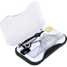 Professional drawing compass, drawing supplies for mathematics and geometry, geometry set with storage box, metal math compass (B).