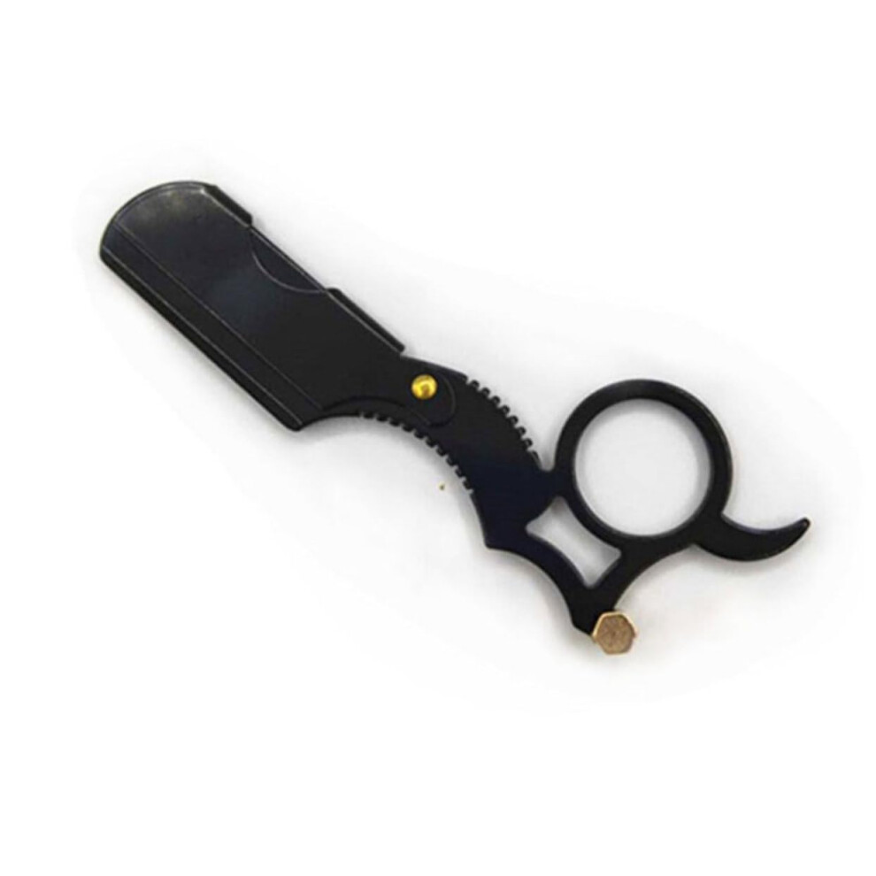 Black 1 Piece Manual Razor Beard Shaving Knife Hand Razor For Men Manual Razor Men's Shaver Old Razor Stainless Steel