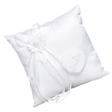 Elegant wedding ring holder with bow flower for wedding motifs and venues, decoration for wedding celebrations