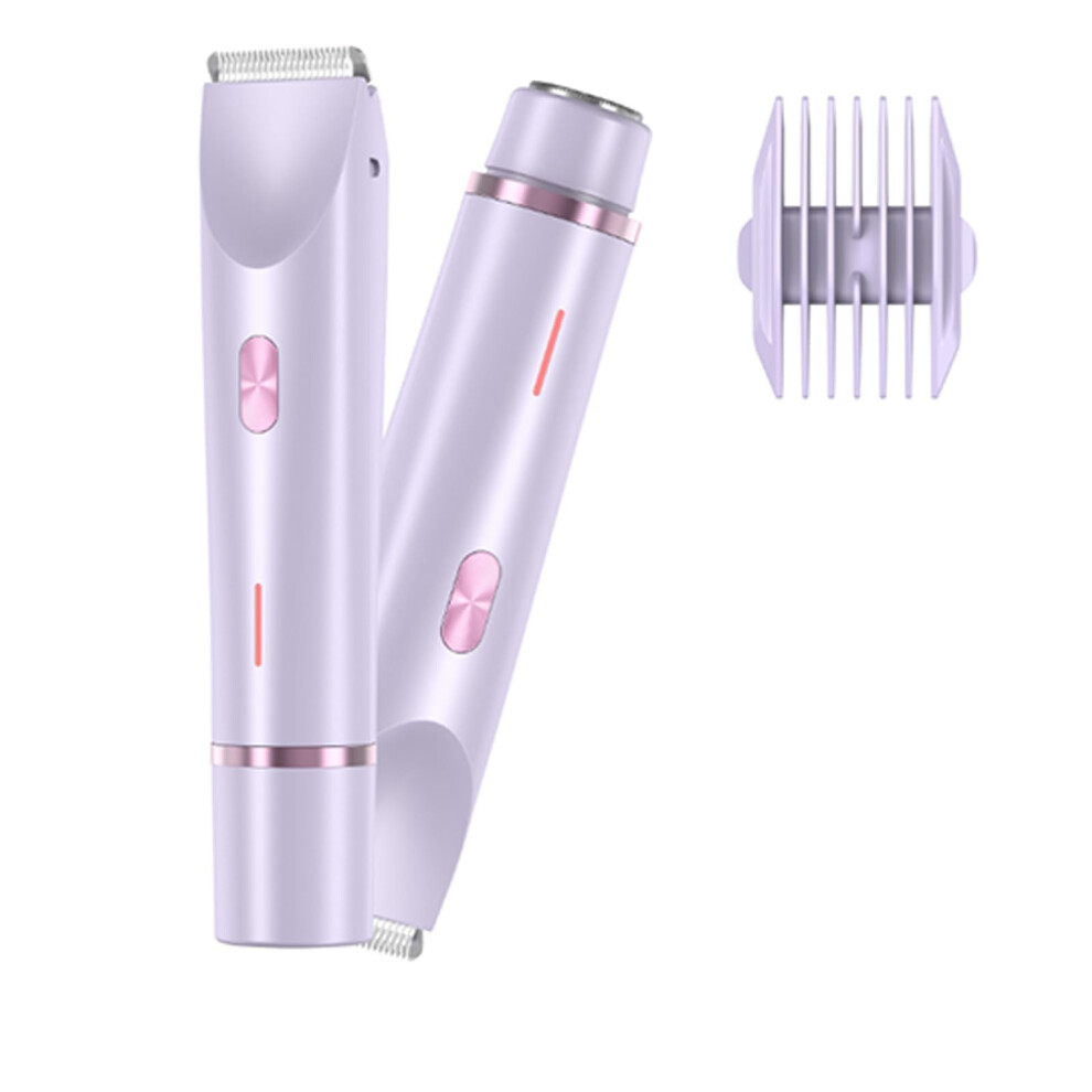 Purple 2In1 Electric Shaver Women's Intimate Area Intimate Shaver For Women, Waterproof Electric Intimate Shaver For Women (Purple)