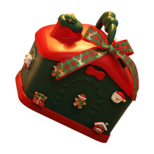 Portable Christmas Decoration Box PP Materials-Snow House