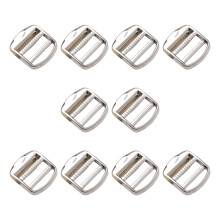 10pcs Metal Ladder Buckles Sturdy Grooves Designs for-silver