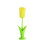 Efficient Flower Design Cup Brush with Brush Holders And-Yellow 1