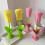Efficient Flower Design Cup Brush with Brush Holders And-Yellow 5
