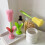 Efficient Flower Design Cup Brush with Brush Holders And-Yellow 6