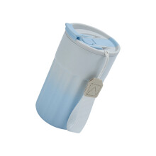 Portable Insulated Stainless Steel Flask Car Cup-Gradient blue