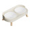 Double Bowl Pet Feeding Station Set Scratch Resistant-White 1