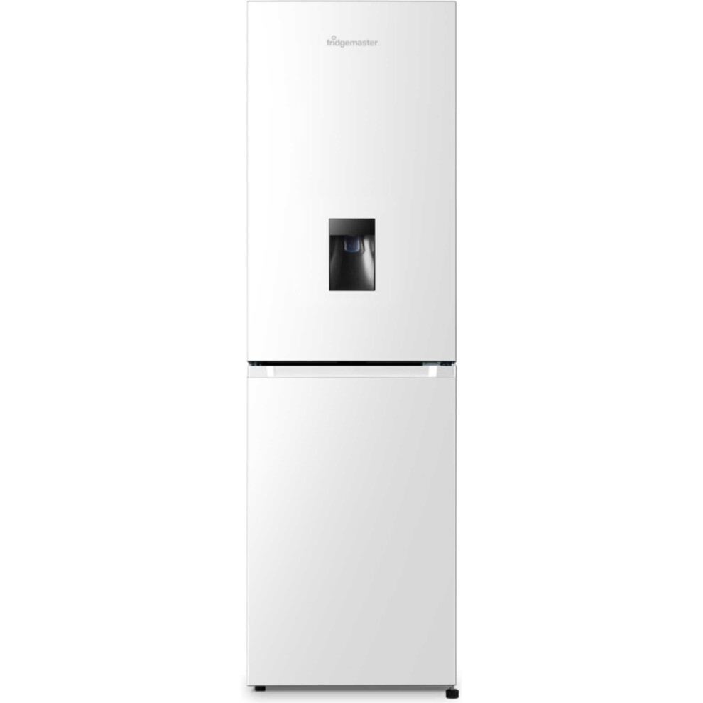 Fridgemaster MC55251DE 55cm Freestanding 256 Litre 50/50 Frost Free Fridge Freezer with Non-Plumbed Water Dispenser - LED Lighting - 4 Star Freezer Rating - White - E Rated, H182.4 x W55 x D55.7 cm - Image 3