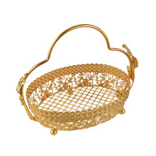 Creative Metal Wire Fruit Basket With Carved Detailing And