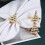 Tableware Metal Napkin Rings Christmas Tree Sparkling 6