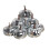 Set Of 12 Shimmering Silver Artificial Pumpkins Multipurpose 4