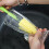 Efficient Flower Design Cup Brush with Brush Holders And-Yellow 2