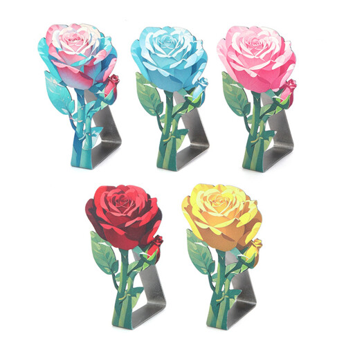 Pinces à nappe à fleurs, pinces décoratives-Rose bleue 2