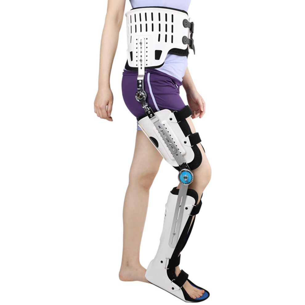 HipKneeAnkleFoot Orthosis, Leg Fracture, Paralysis, Hip Walking with Fixed Walking Boot Orthosis