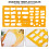 Flowchart template 10x5 inches Yellow Flexible plastic Sorted shape stencils with scale for design, drawing, and more 4