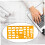 Flowchart template 10x5 inches Yellow Flexible plastic Sorted shape stencils with scale for design, drawing, and more 2