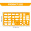 Flowchart template 10x5 inches Yellow Flexible plastic Sorted shape stencils with scale for design, drawing, and more 3
