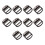 Alloy Strap Buckle Adjuster for School Backpacks-Gun black 1