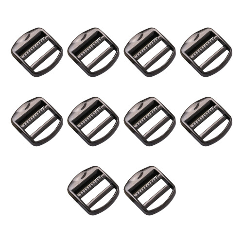 Alloy Strap Buckle Adjuster for School Backpacks-Gun black
