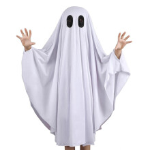 Atmungsaktives weißes Geisterumhang-Halloween-Outfit,-L