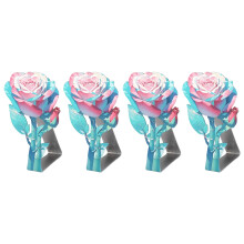 Pinces à nappe antidérapantes en acier-des roses colorées