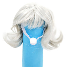 Wigs Duck Colorful Hairpiece Hat Animal-Silver gray microro