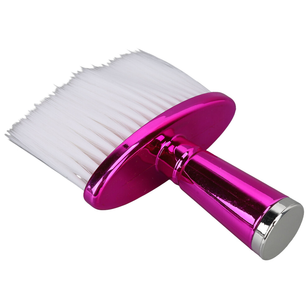 Red Rosy Neck Duster Brush - Soft Lightweight & Electroplated Handle