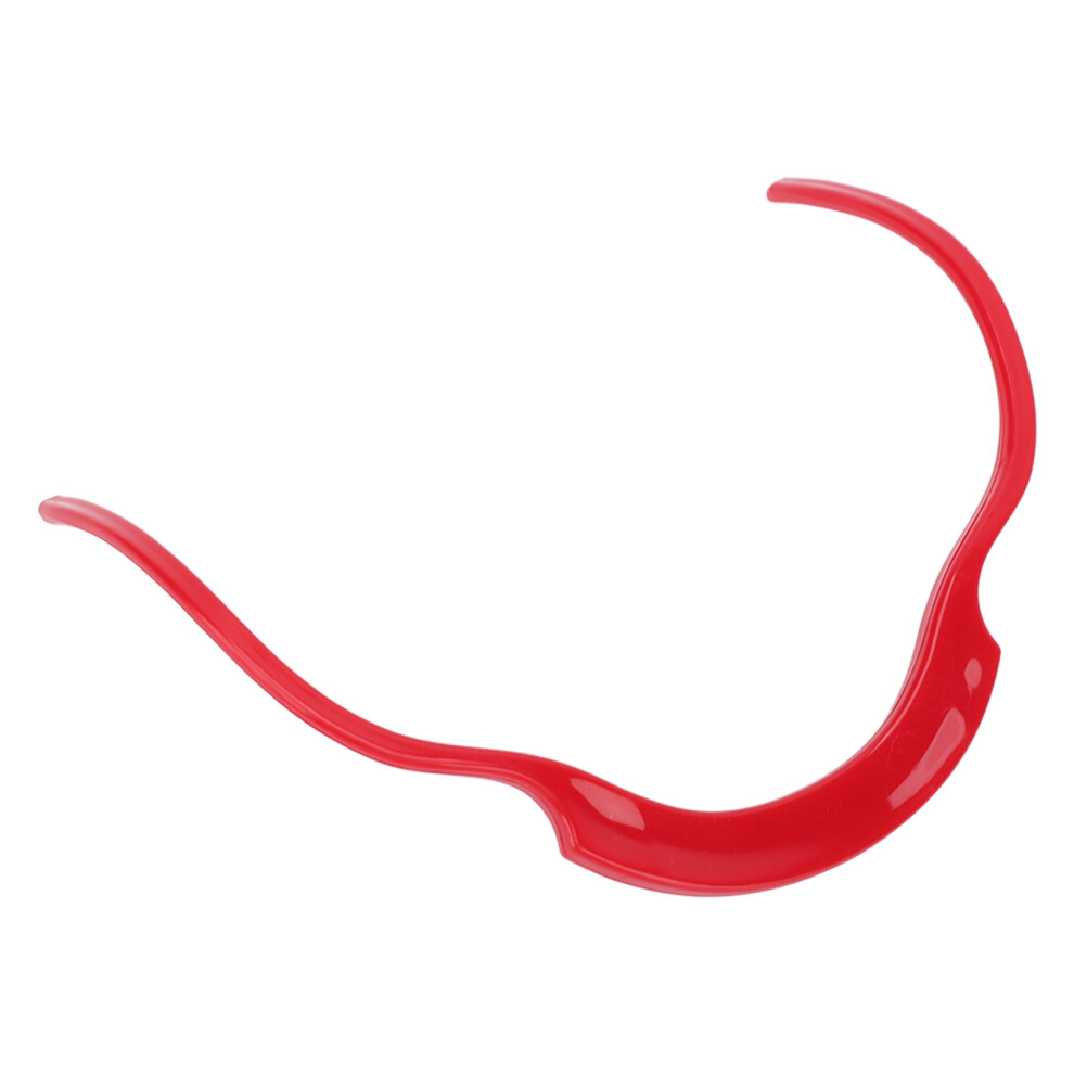 Unisex Red Plastic Beard Template Stencil With Symmetric Curve & Shaping Tool