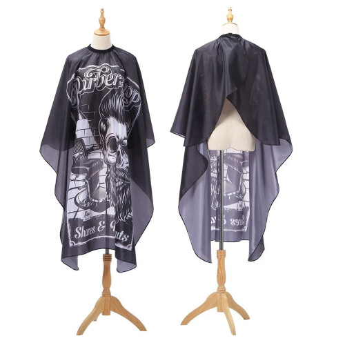 Friseur-Cape Polyester 140x160 cm Schwarz 2
