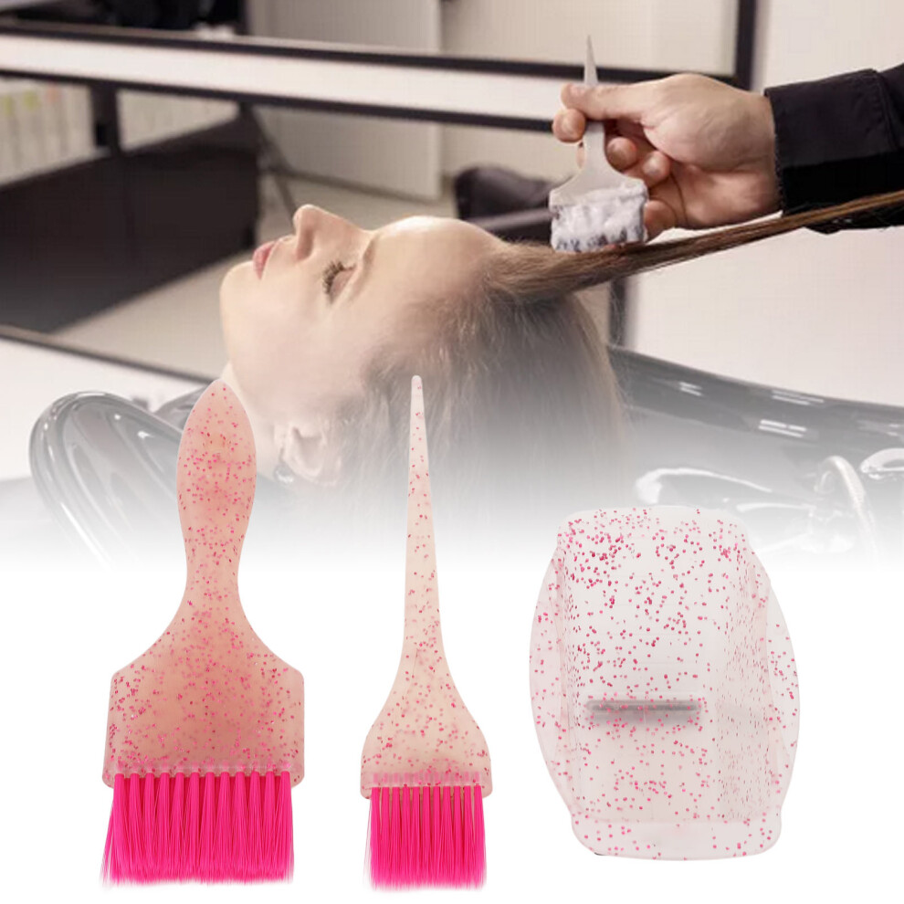 Pink Professional Home Hair Dye Kit With Bowl & Brush Set, Abs & Nylon