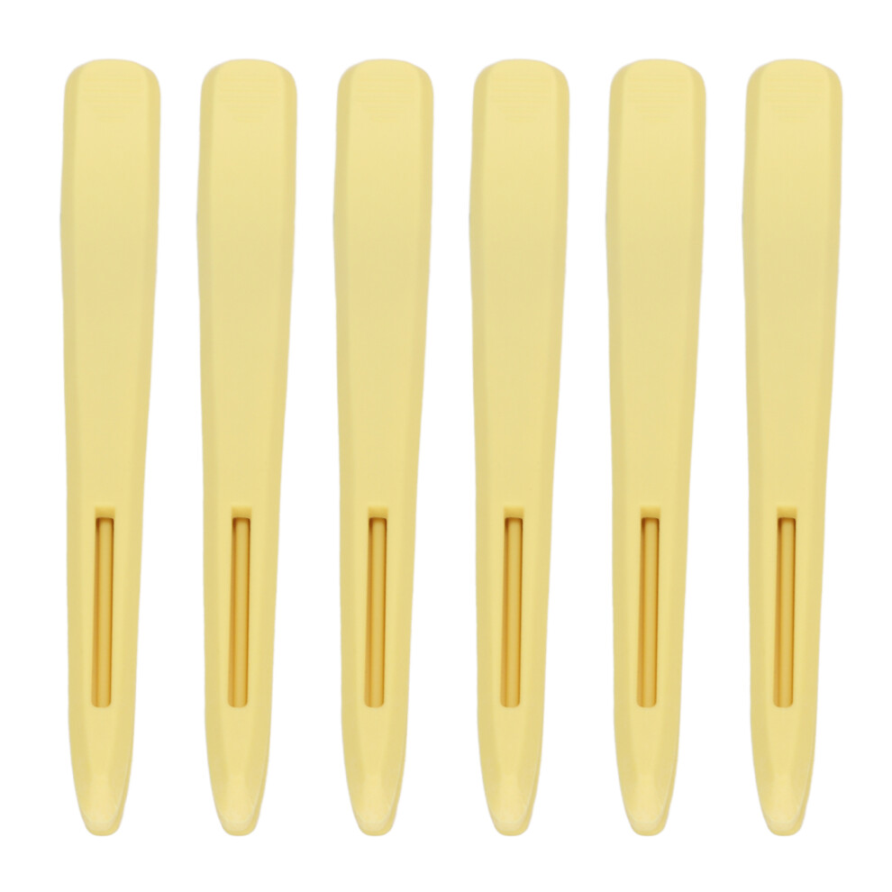 Yellow Hair Sectioning Clip Color Premium Materials No Hair Damage Pearl Appearance Elegant Hair Accessory For Halloween Parties For Nightclubs